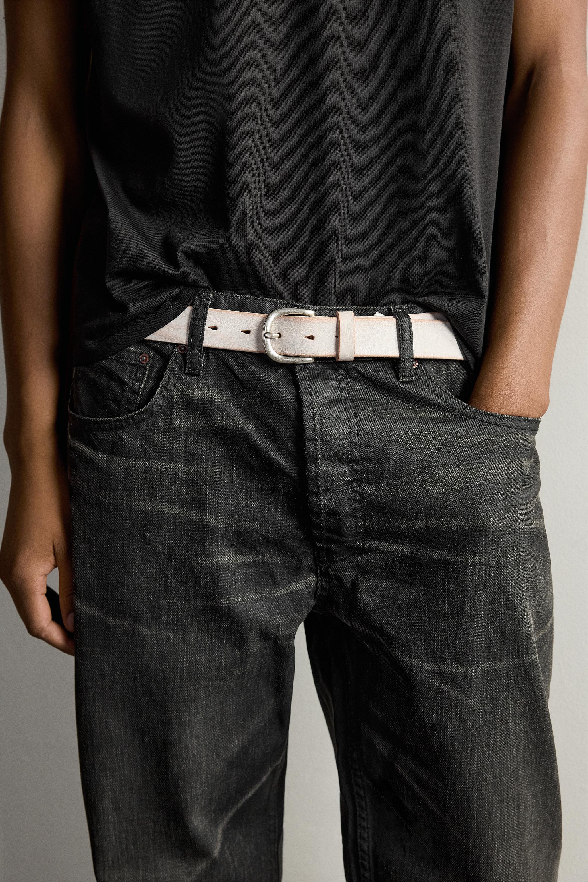 JEANS STRAIGHT FIT EFFET ENDUIT