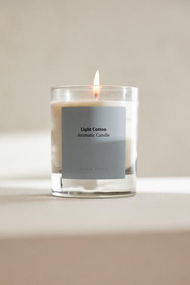 (200 G) LIGHT COTTON SCENTED CANDLE - white by Zara - Image 5