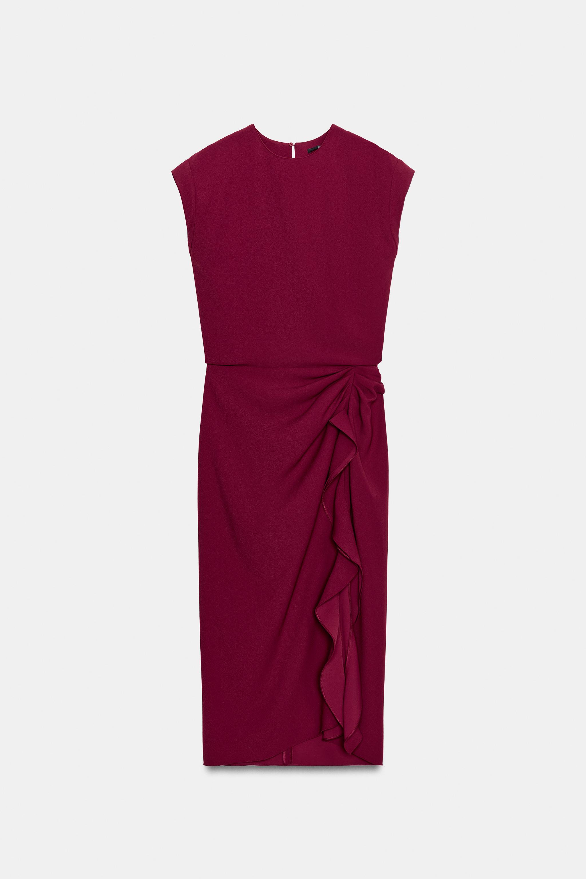 Женские платья Zara ZW COLLECTION Ruffled MIDI DRESS — фото 6