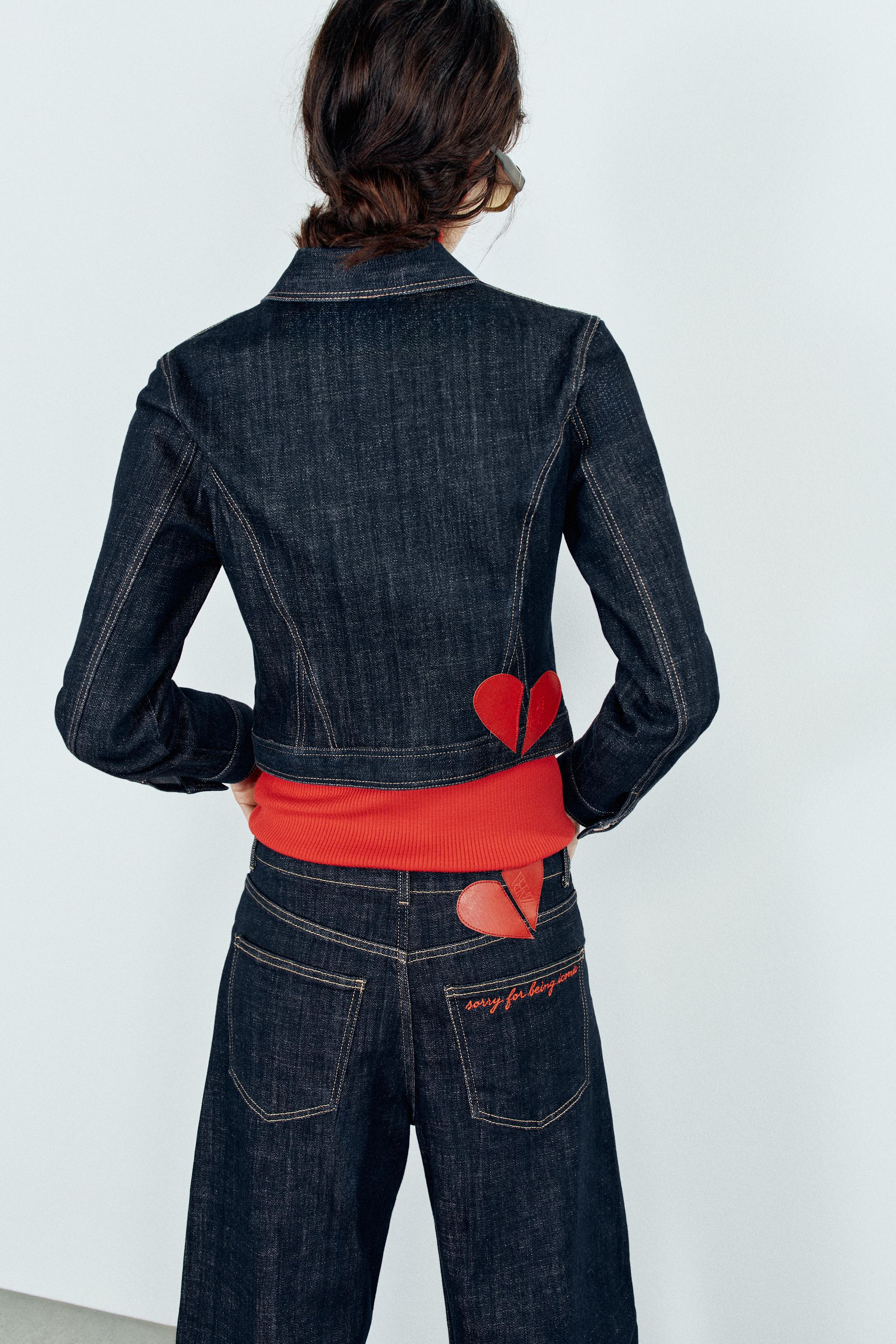 Zara Z1975 DENIM SÜET CEKET görsel 5