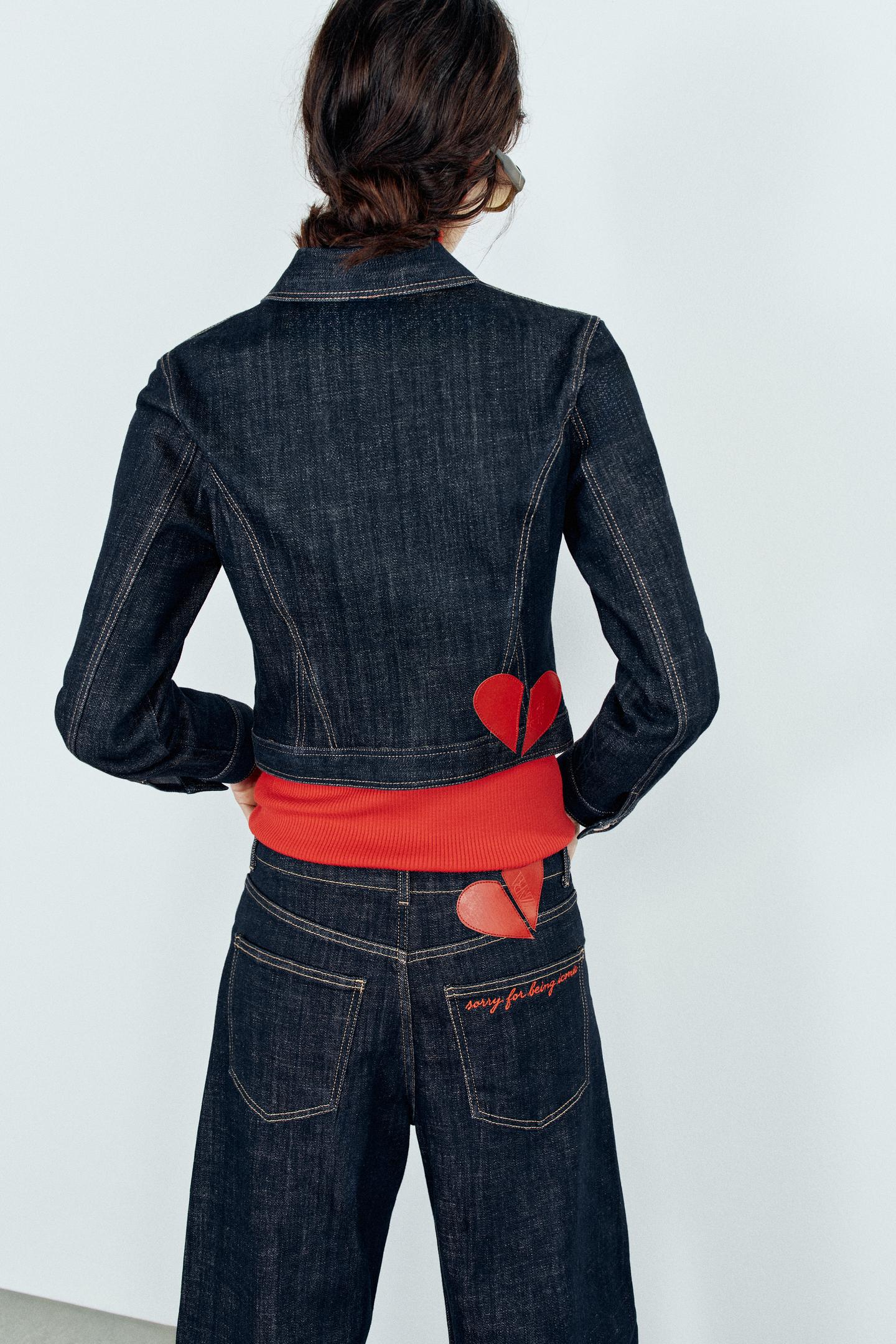 Женская куртка Zara Z1975 Denim Jacket, цвет: Синий — фото 5