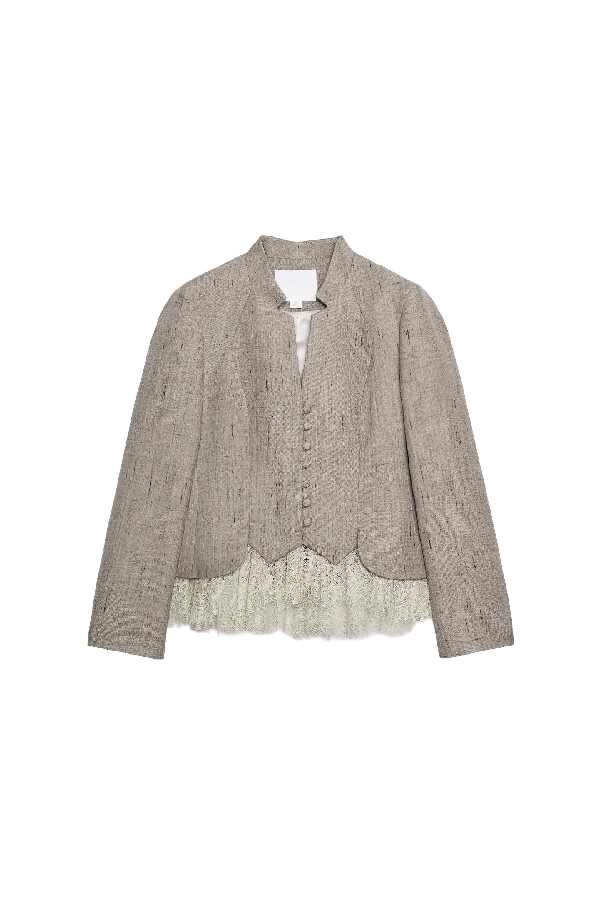 BLAZER COMBINADA CON LANA ZW COLLECTION