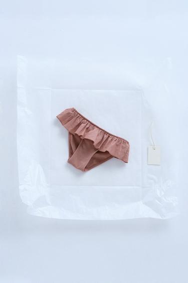 ZARA TIMELESS - RUFFLED SWIMSUIT BRIEFS - Pale pink by Zara - Image 0