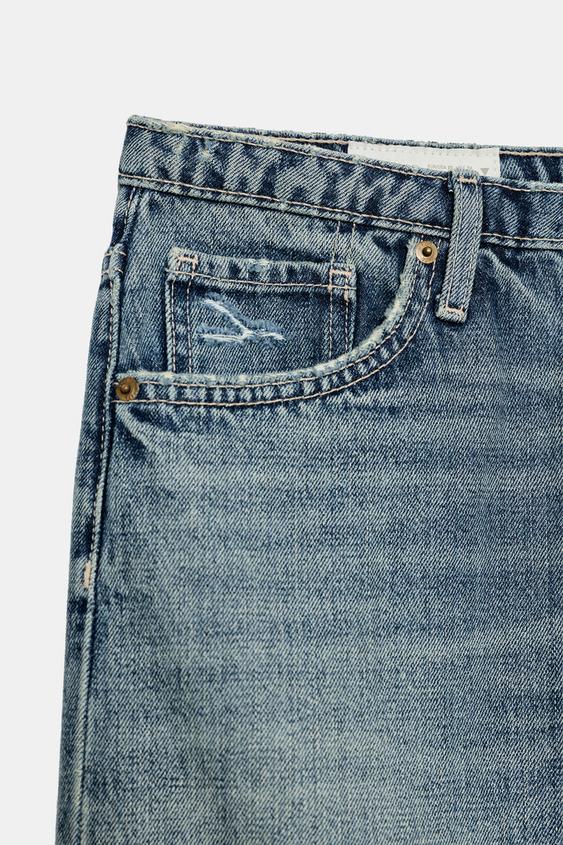 jupe MIDI denim trf - Bleu de Zara - Image 7