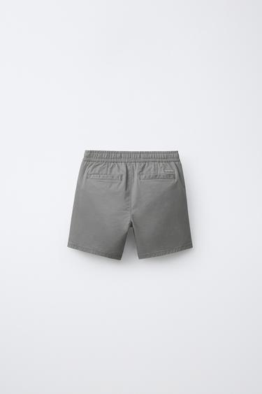 SHORT CHINE À CORDONS - Gris / Bleu de Zara - Image 1