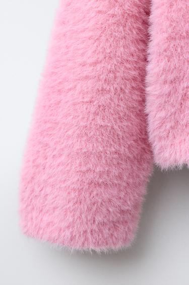 PULL EN MAILLE EFFET POIL - Rose de Zara - Image 3