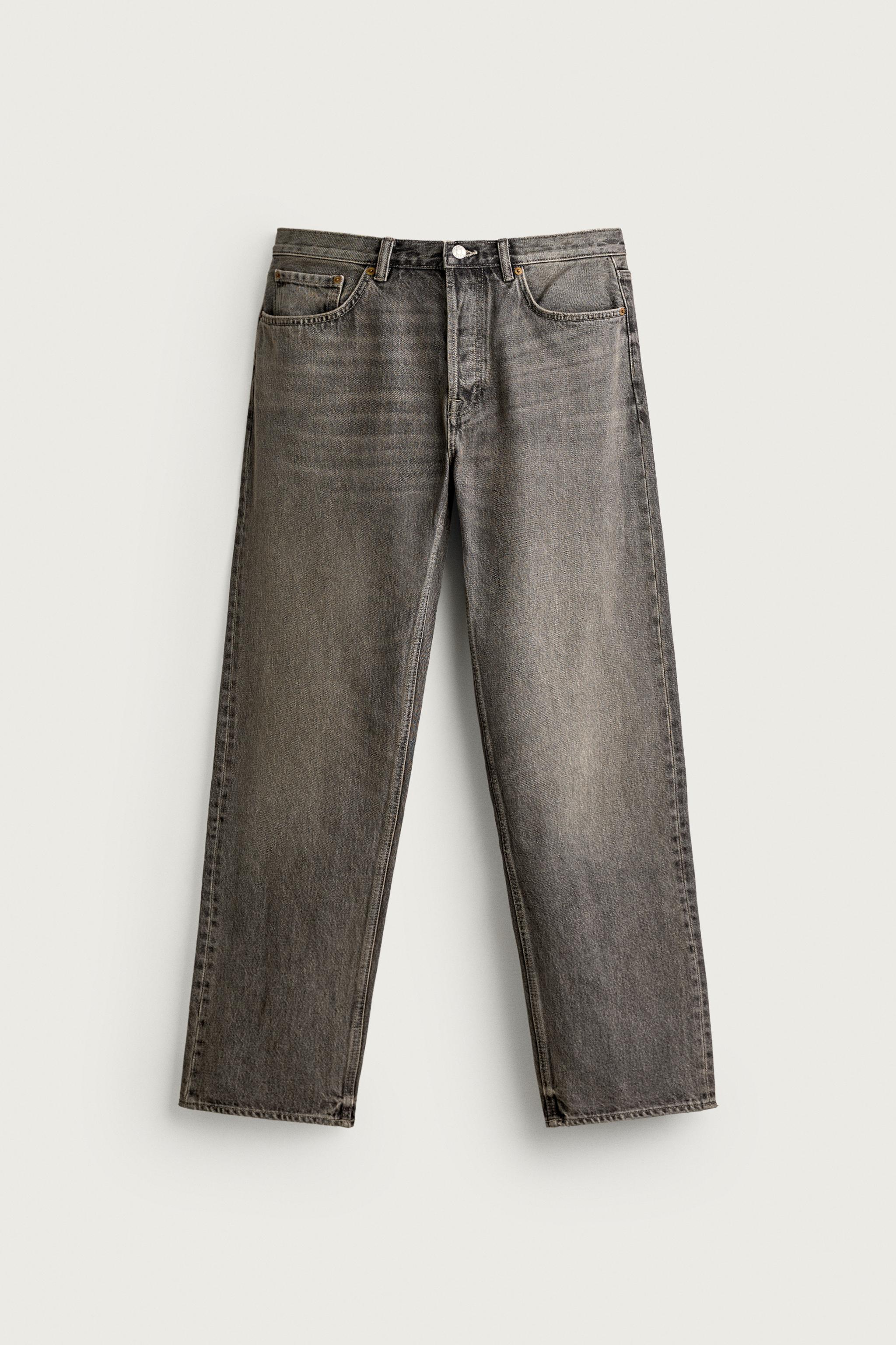 STRAIGHT FIT JEANS — Gray