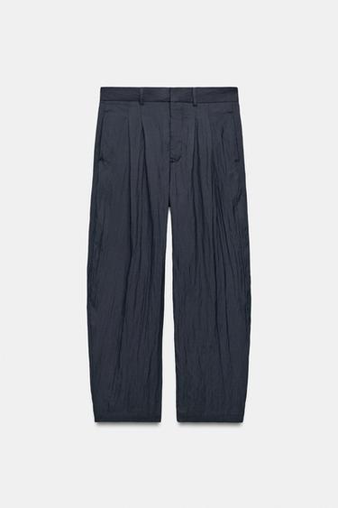 PANTALON FLUIDE À PINCES ZW COLLECTION - Gris foncé de Zara - Image 6