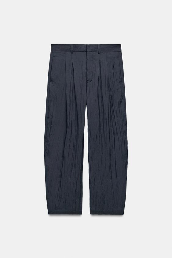 PANTALON FLUIDE À PINCES ZW COLLECTION - Gris foncé de Zara - Image 6