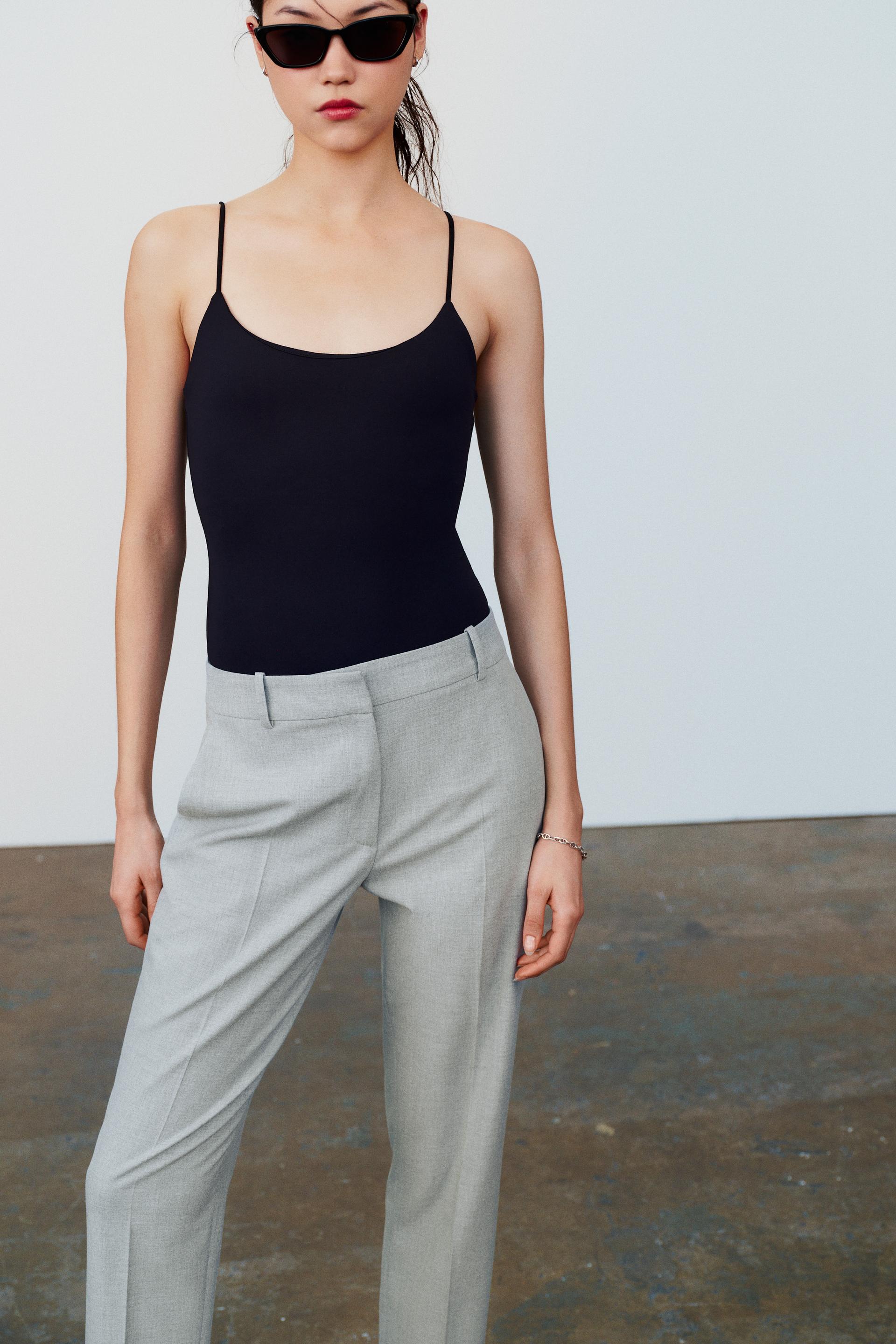 Zara, Tops, Zara Neoprene Effect Cut Out Bodysuit Size Small