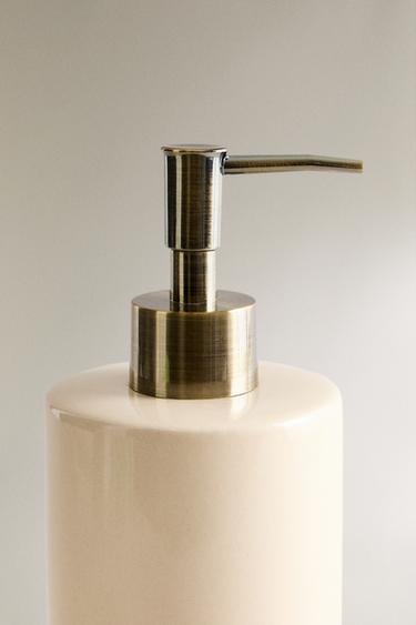 SHINY SOAP DISPENSER - Beige by Zara - Image 1