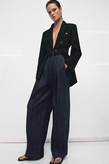 ZW COLLECTION ASYMMETRIC BLAZER - Black by Zara