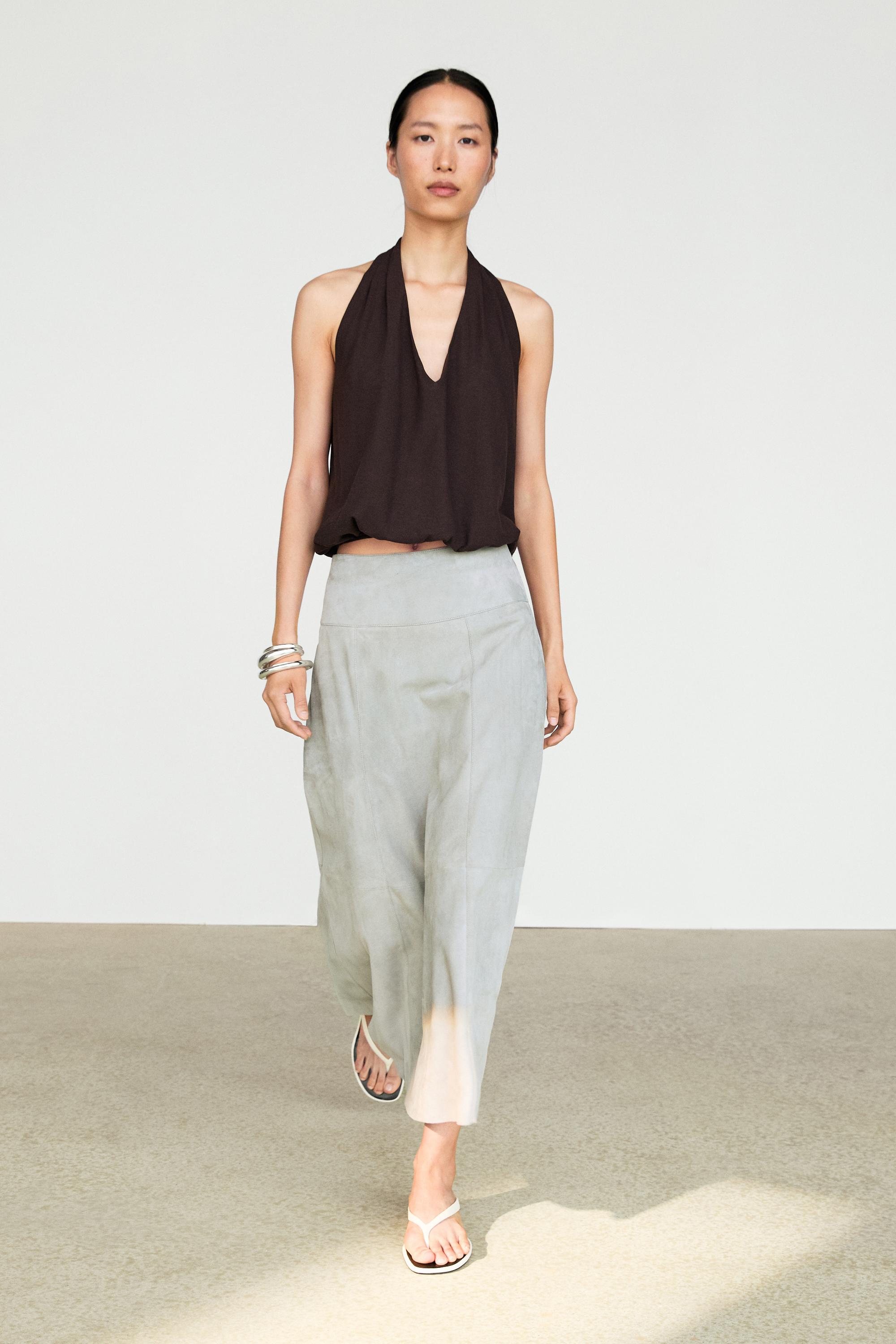 Top encolure américaine bas élastique coton
