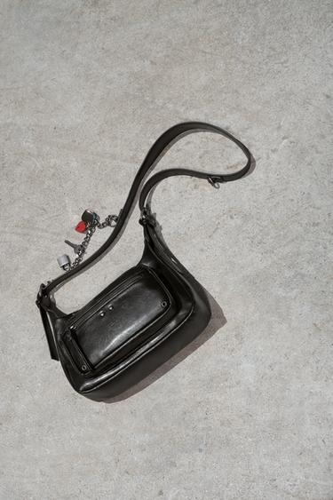 Zara 鏈條斜背包 - 黑色