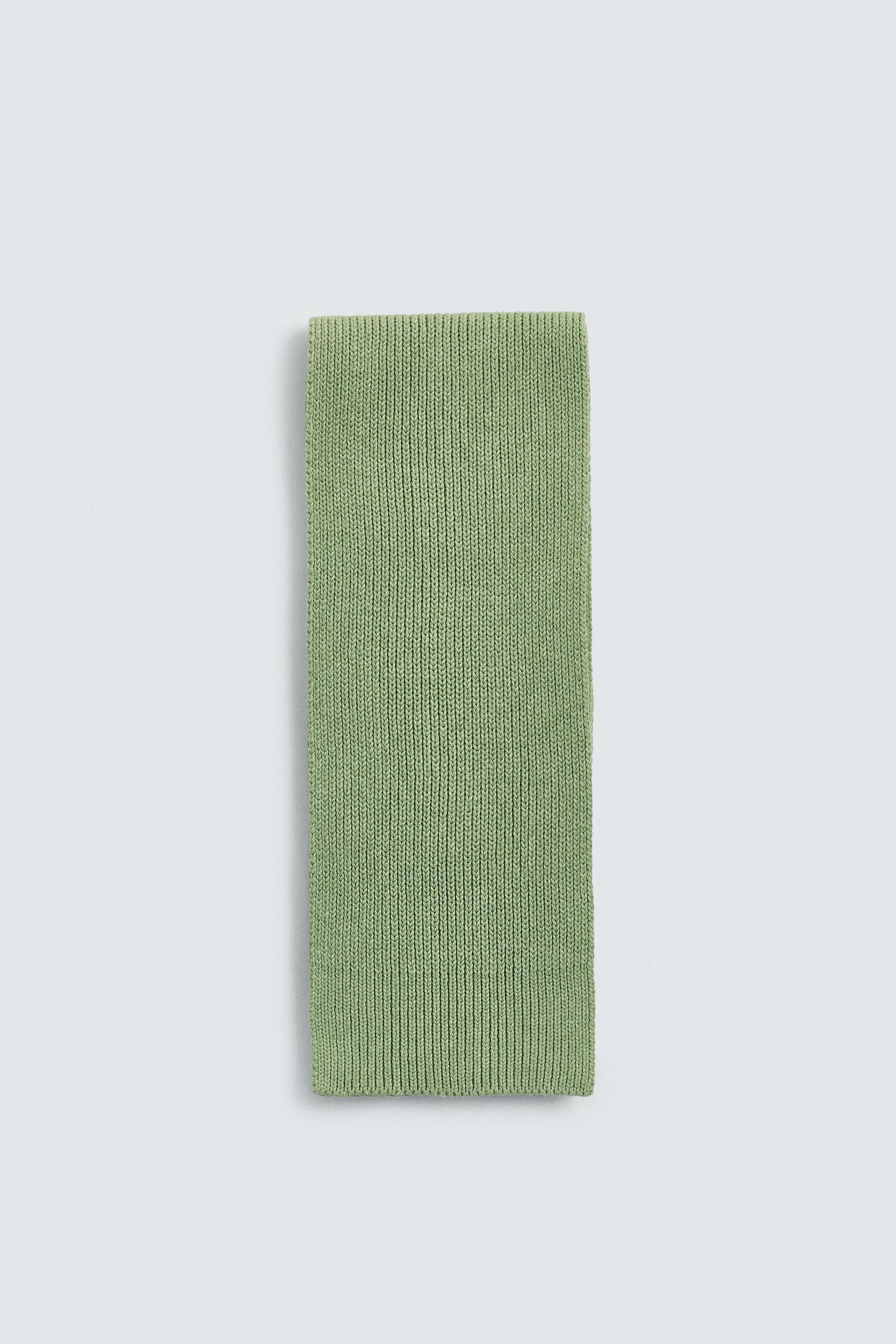 COTTON BLEND KNIT SCARF