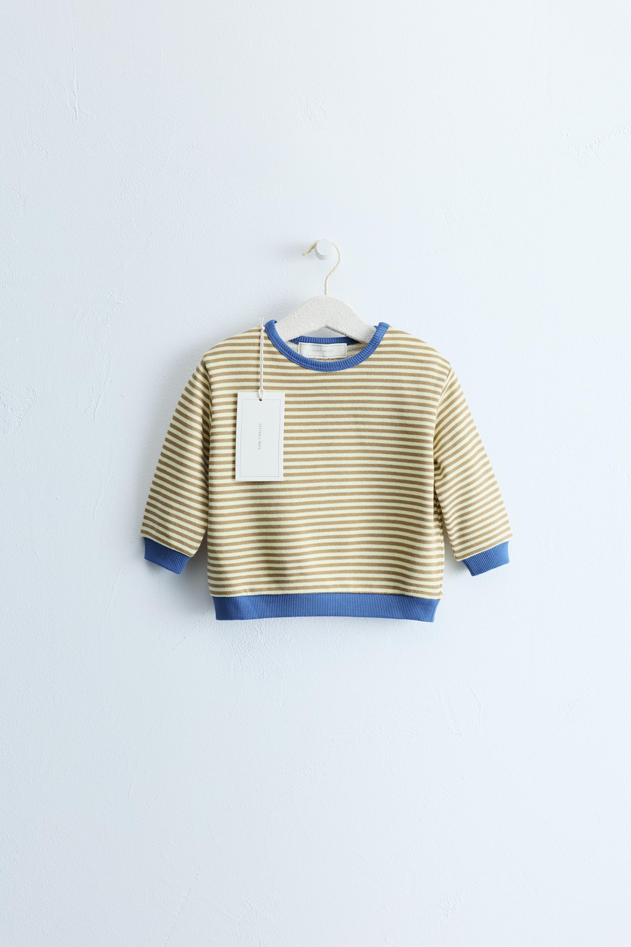 ZARA TIMELESS - SWEAT IMPRIMÉ À RAYURES