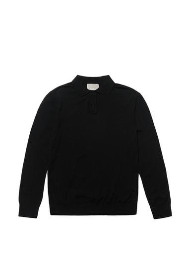 POLO PUNTO 100% LANA - Negro de Zara