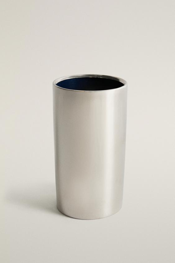 CYLINDRICAL METAL PENCIL HOLDER - Silver by Zara - Image 0