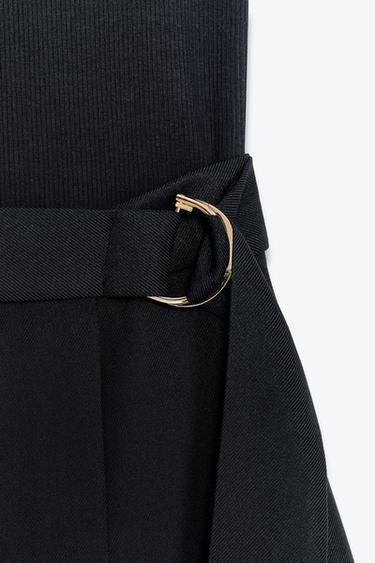 COMBINAISON EN MATIÈRES VARIÉES CEINTURE - Bleu marine de Zara - Image 5