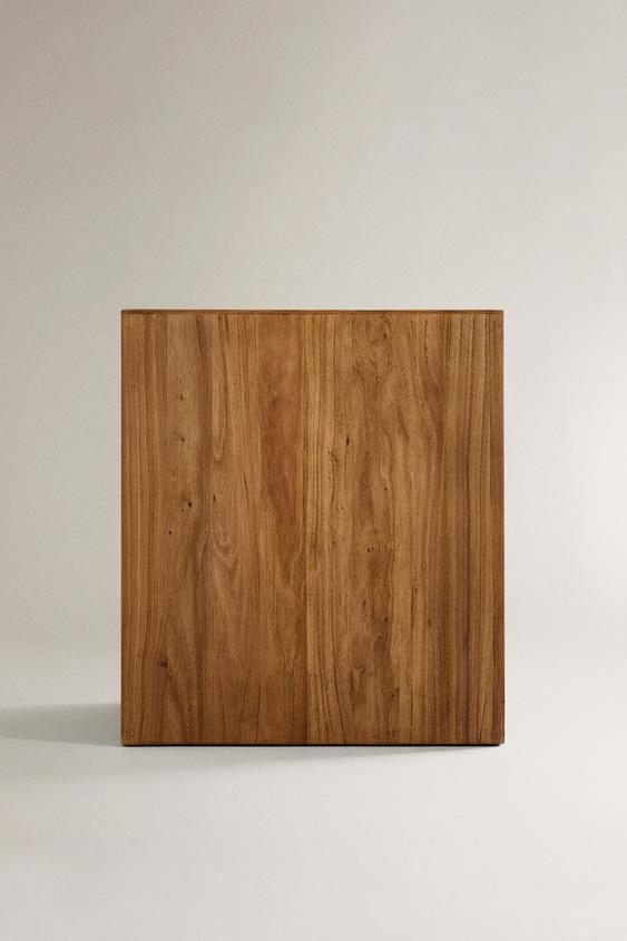 WOODEN CUBE TABLE - Light brown | ZARA Canada