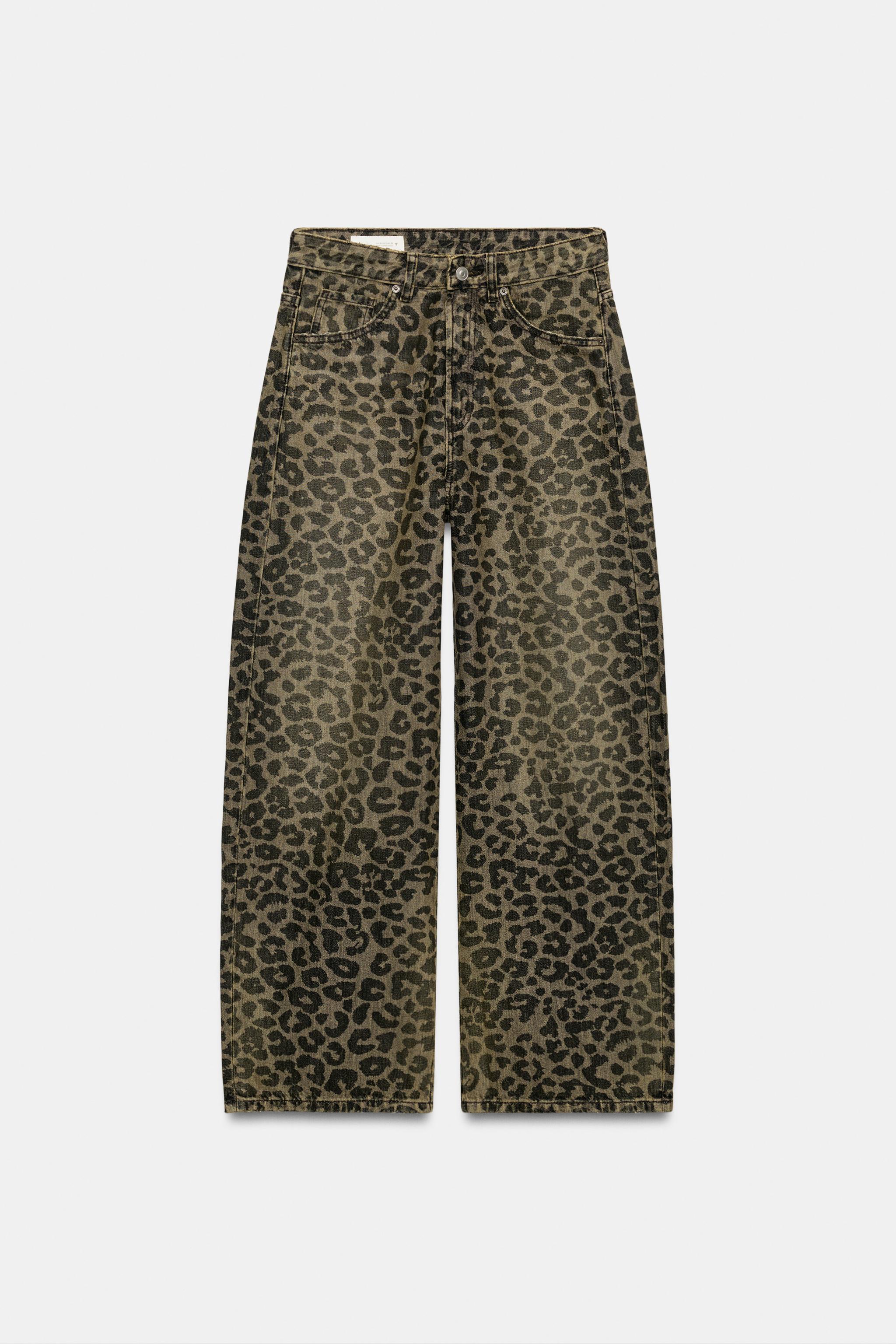 Женские джинсы Zara TRF BAGGY ANIMAL PRINT JEANS — фото 6