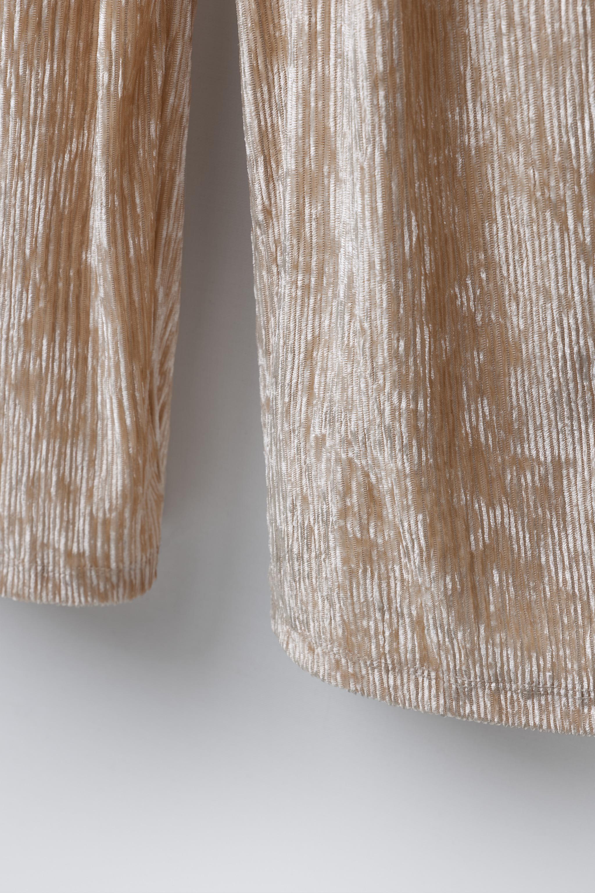 LONG SEQUIN AND VELVET JUMPSUIT