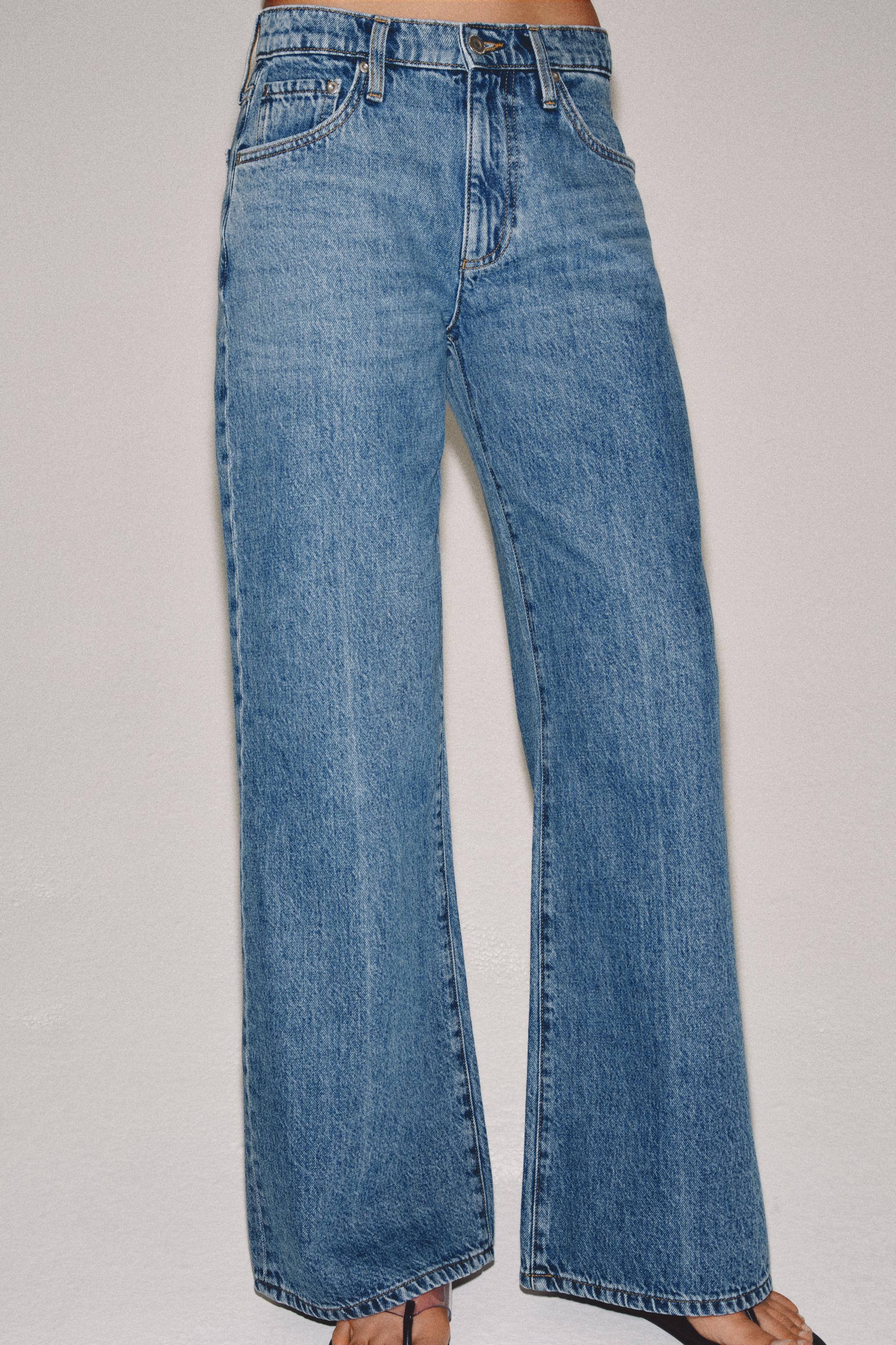 ZW COLLECTION WIDE LEG LOW RISE JEANS