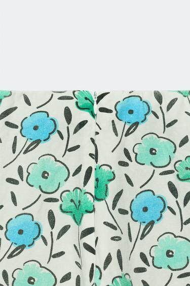 LIMITED EDITION FLORAL LINEN BLEND MIDI SKIRT - Printed by Zara - Image 6