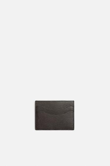 LEATHER CARD HOLDER - Brown by Zara - Image 0