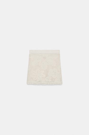 POINTELLE KNIT MINI SKIRT - Sand by Zara - Image 5