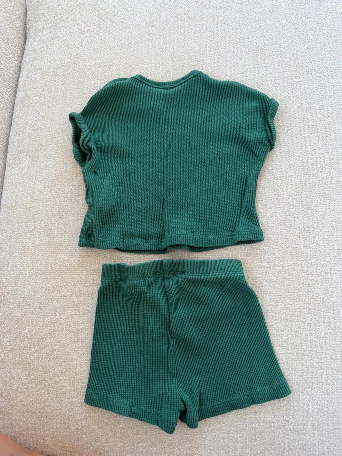 PLAIN WAFFLE T-SHIRT AND BERMUDA SET - Image 6