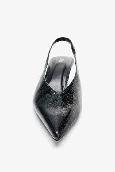 CHAUSSURES OUVERTES À L'ARRIÈRE À TALONS - Noir de Zara - Image 6