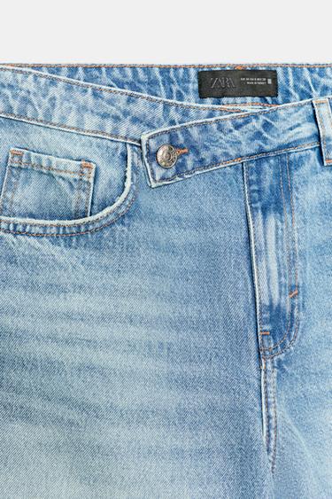 SHORT Z1975 DENIM À TAILLE CROISÉE - Bleu moyen de Zara - Image 8