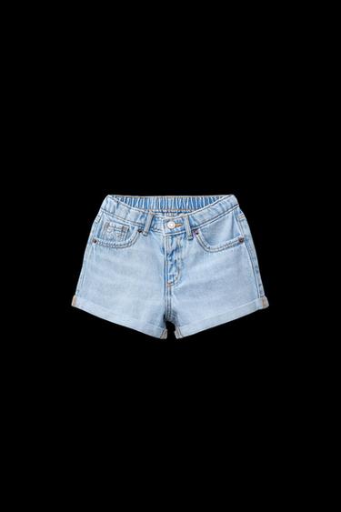 Zara MOM FIT DENIM SHORTS - Light blue - Image 0