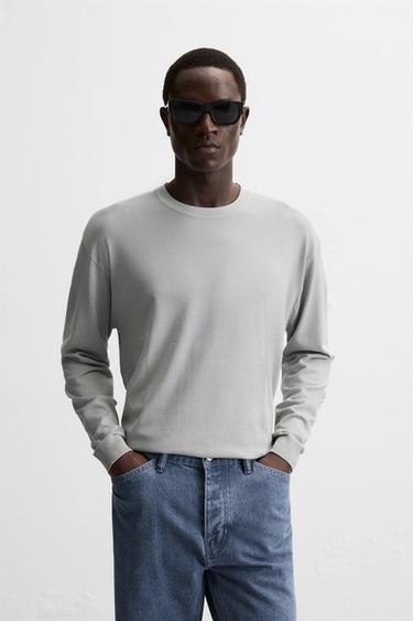 BASIC VISCOSE BLEND SWEATER - Light grey by Zara