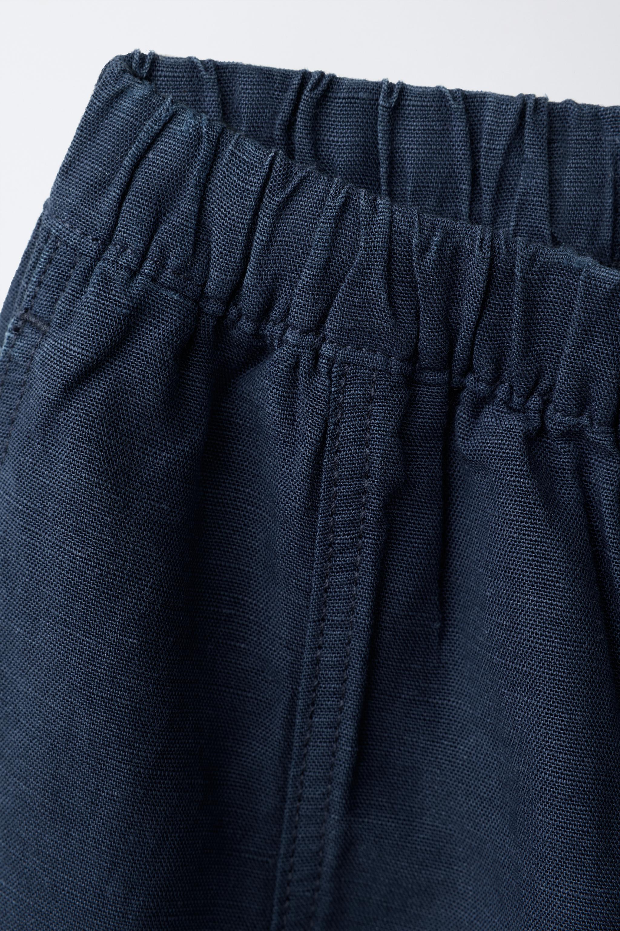 Детские брюки Zara LINEN BAGGY PANTS — фото 3