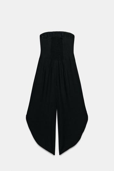 STRAIGHT NECKLINE MIDI JUMPSUIT - Black by Zara - Image 11