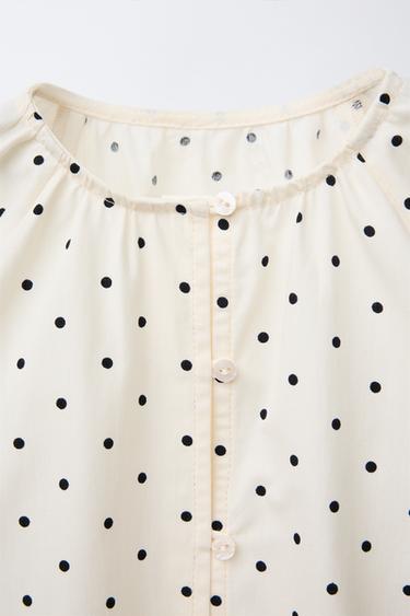 POLKA DOT BLOUSE - Ecru by Zara - Image 2