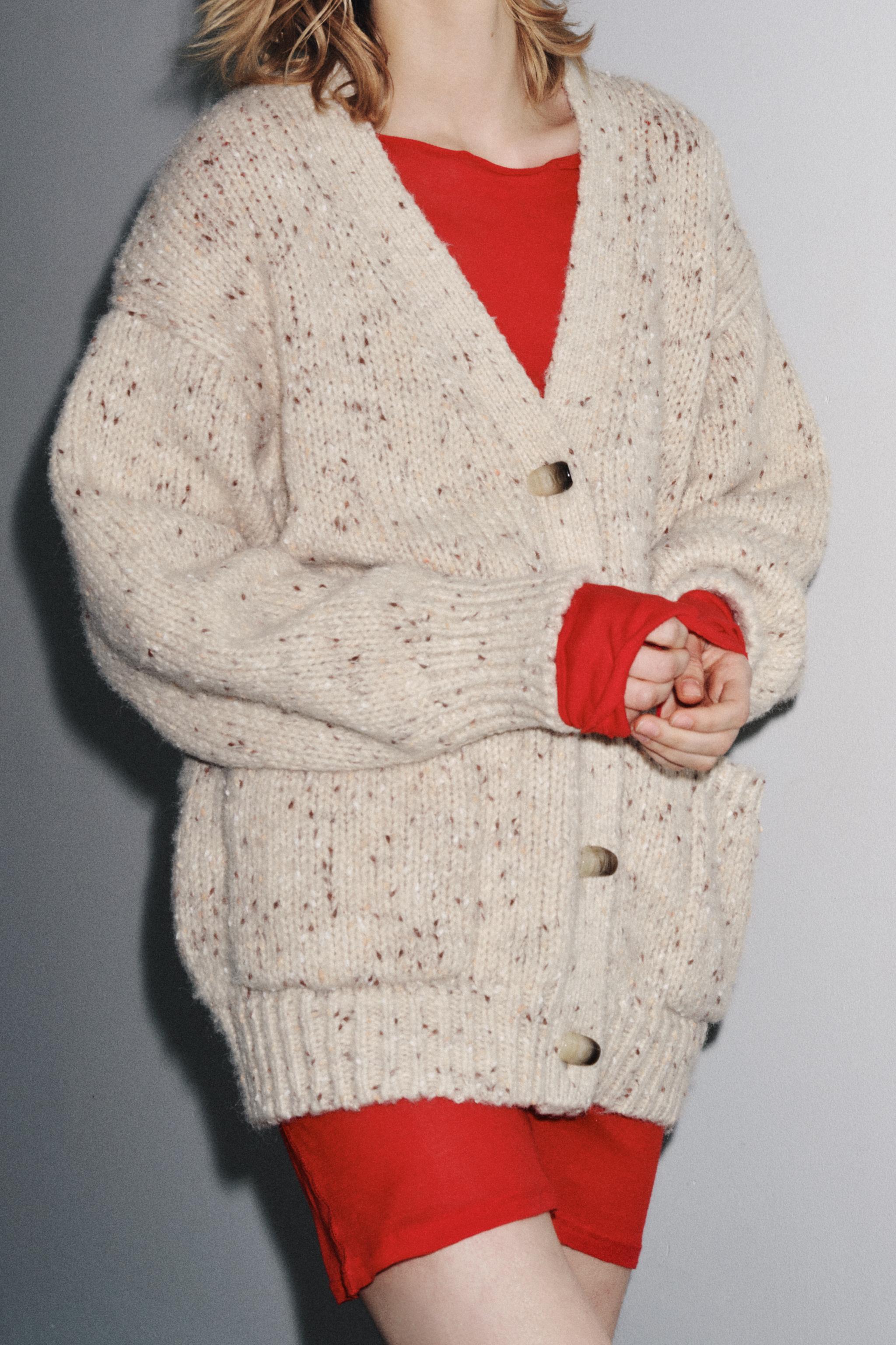 ZARA シャギーニットカーディガン ZARA シャギーニットカーディガン