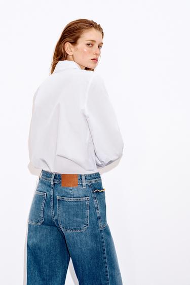 CHEMISE À COL CLAUDINE - Blanc de Zara - Image 3