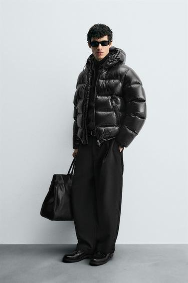 100% FEATHER WATER-REPELLENT DOWN JACKET - Black by Zara - Image 3