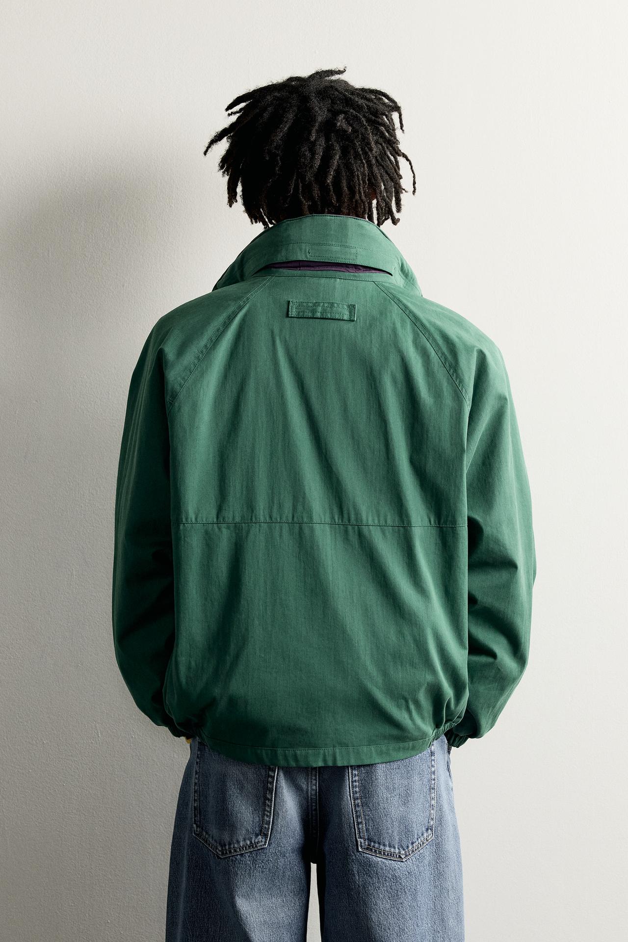 FRUIT OF THE LOOM™ EMBROIDERED CONTRAST JACKET — Green