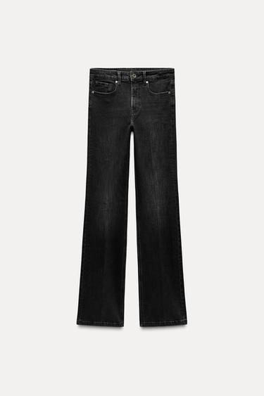 JEANS ZW COLLECTION BOOTCUT DE CINTURA MÉDIA CONTOUR - Preto da Zara