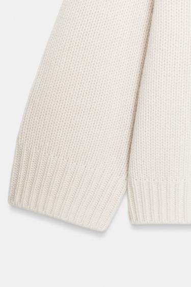 PULL OVERSIZE LAINE ET CACHEMIRE - Écru de Zara - Image 8