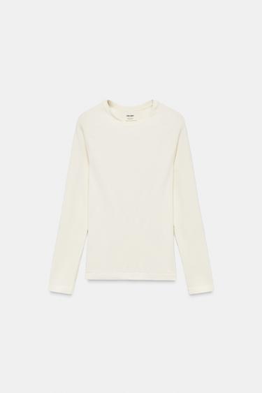Zara THERMOLITE® CORE THERMAL T-SHIRT SKI COLLECTION - Ecru
