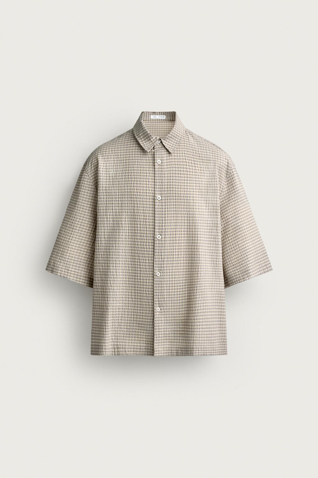 TEXTURED CHECK SHIRT