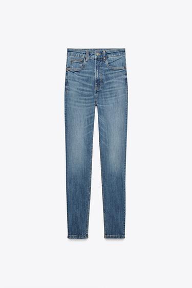 JEAN TRF SCULPT TAILLE HAUTE - Indigo de Zara