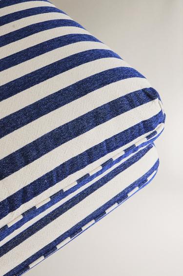 STRIPED INDIVIDUAL FOLDING ARMCHAIR - Ecru / Blue by Zara - Image 3