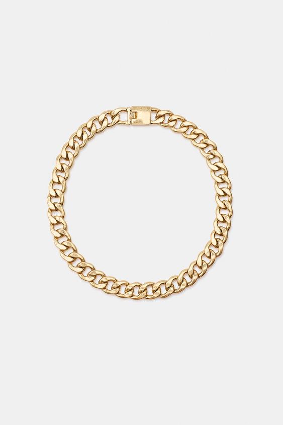 METAL CHAIN NECKLACE - Golden de Zara - Imagen 0