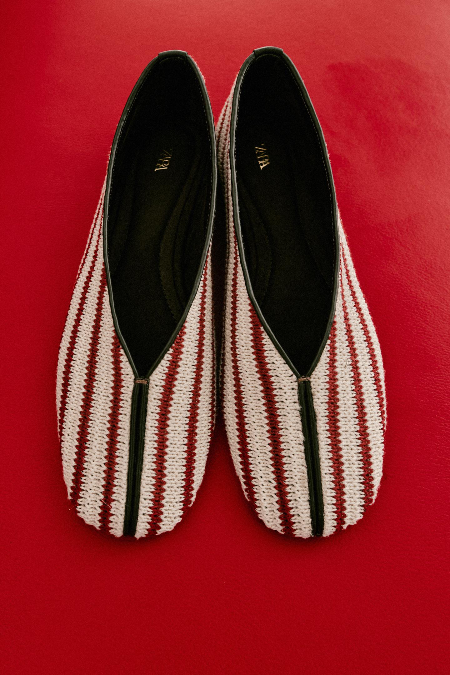 Женские балетки Zara Striped Ballet, цвет: Разноцветный — фото 2